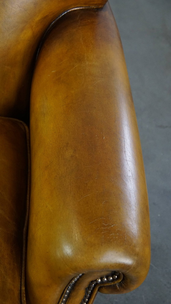 Image 1 of Yellow Large Beef Leather Armchair