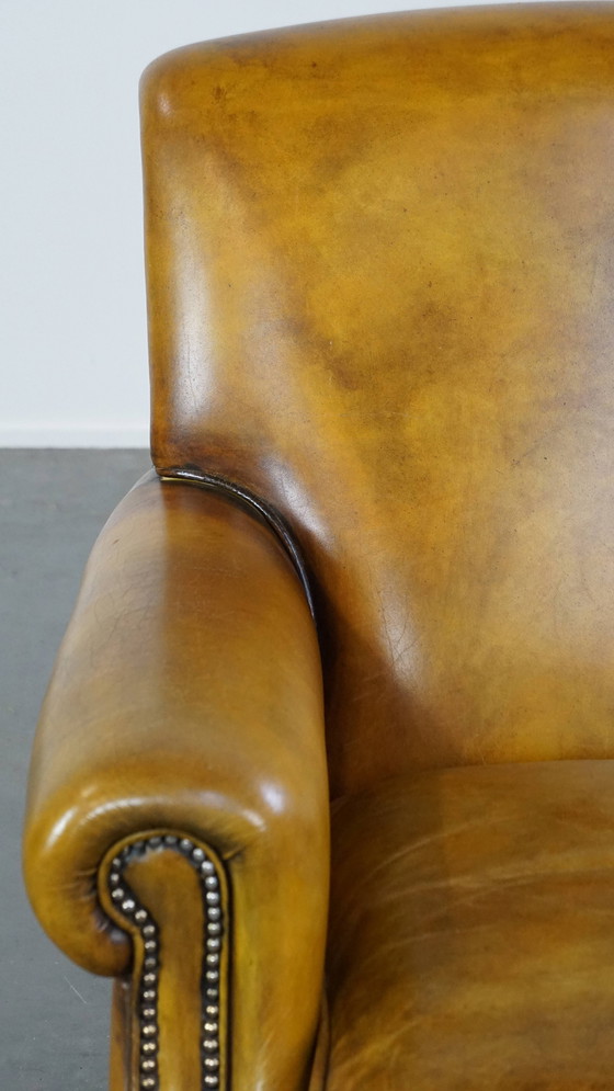 Image 1 of Yellow Large Beef Leather Armchair