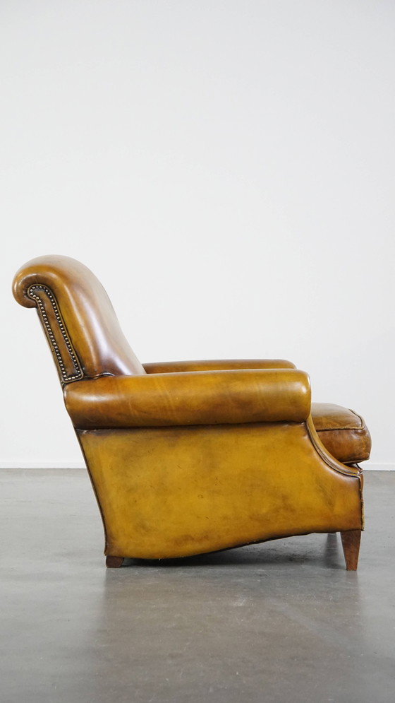 Image 1 of Yellow Large Beef Leather Armchair