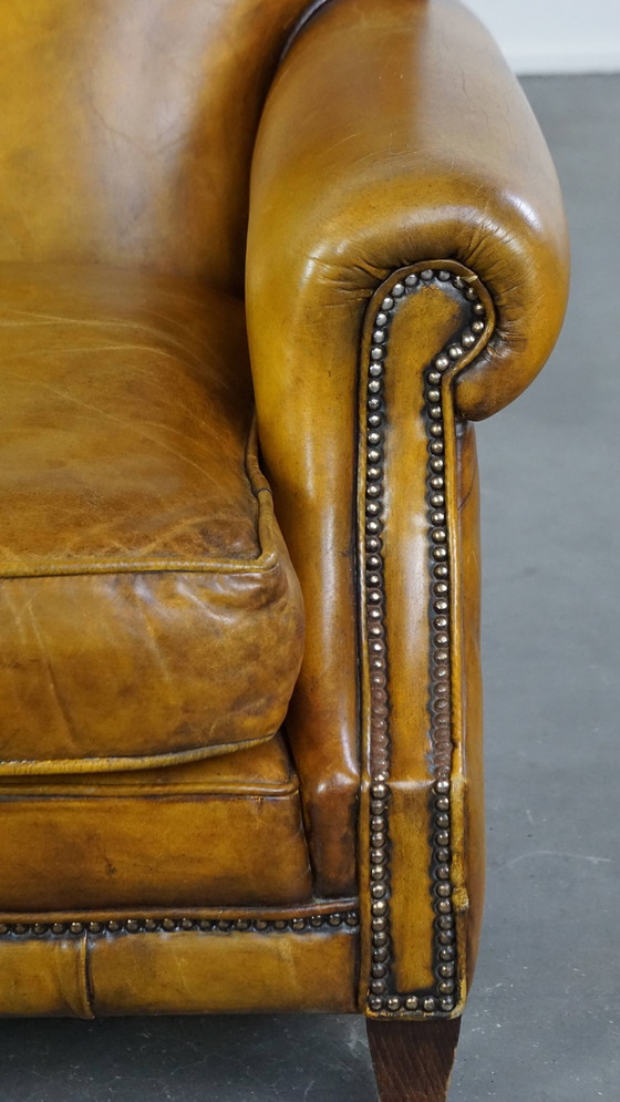 Image 1 of Yellow Large Beef Leather Armchair