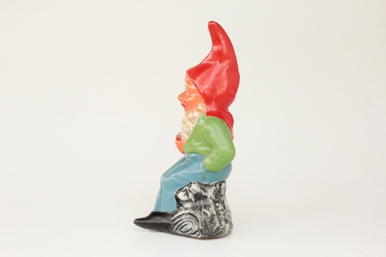 Image 1 of Ddr Garden Gnome Sitting With Pipe, Griebel
