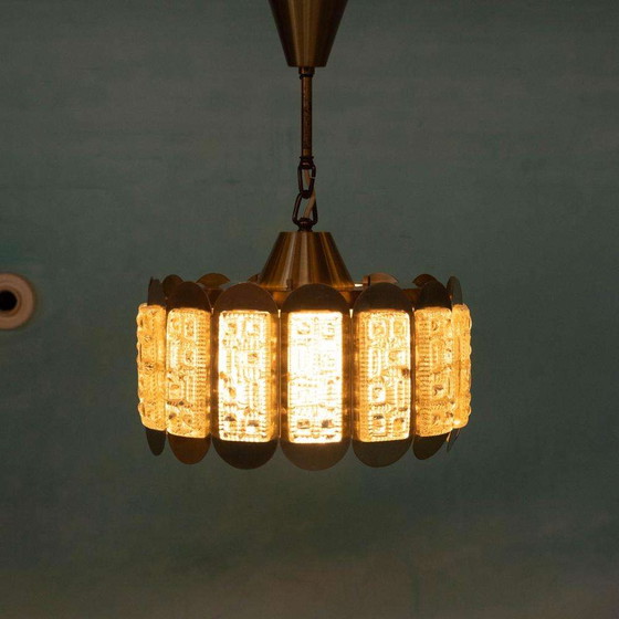 Image 1 of Lampe suspendue vintage en verre Vitrika, design danois