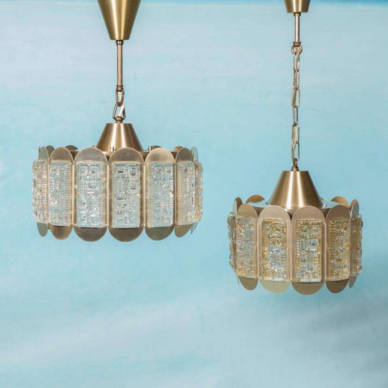 Image 1 of Lampe suspendue vintage en verre Vitrika, design danois