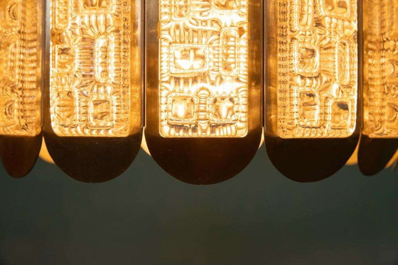 Image 1 of Lampe suspendue vintage en verre Vitrika, design danois