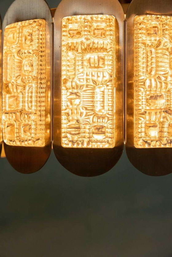 Image 1 of Lampe suspendue vintage en verre Vitrika, design danois