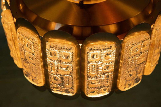 Image 1 of Lampe suspendue vintage en verre Vitrika, design danois