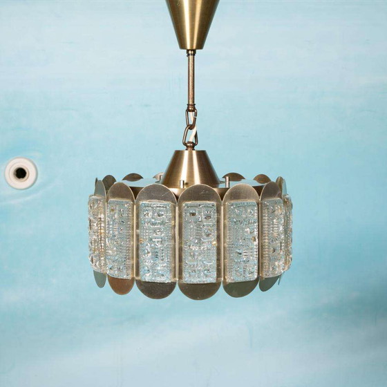 Image 1 of Lampe suspendue vintage en verre Vitrika, design danois