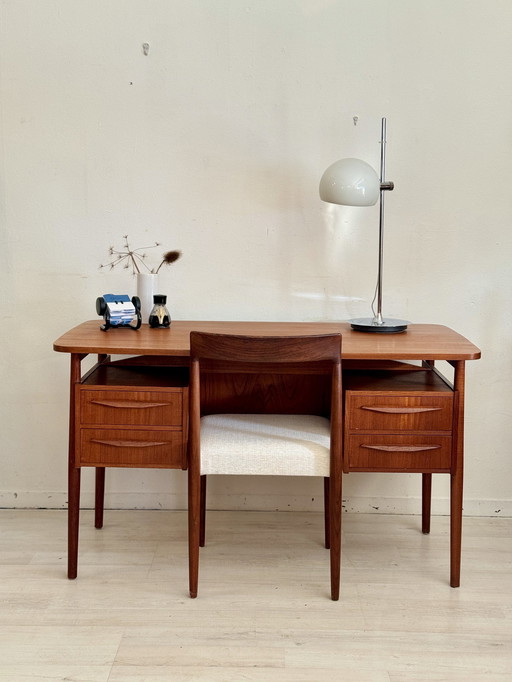 Scrivania vintage in teak Gunnar Nielsen Tibergaard