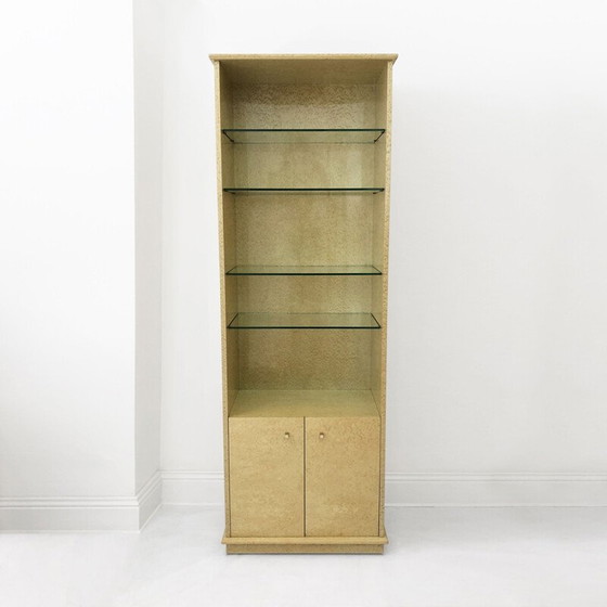 Image 1 of Vintage display case in birdseye maple, Italy 1980