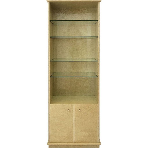 Vitrina vintage de arce ojo de pájaro, Italia, 1980