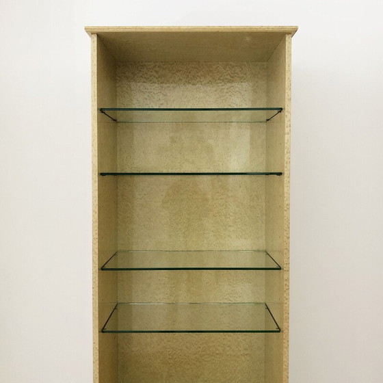 Image 1 of Vintage display case in birdseye maple, Italy 1980