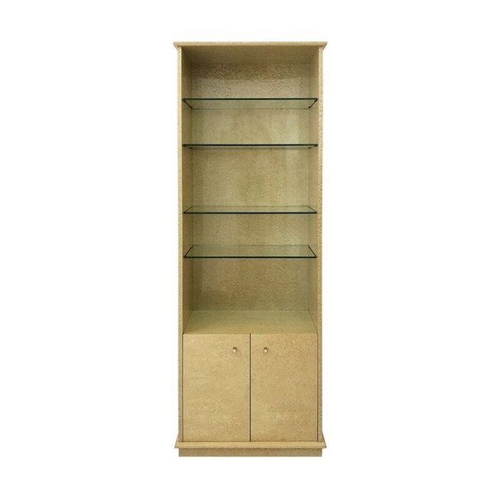 Image 1 of Vintage display case in birdseye maple, Italy 1980
