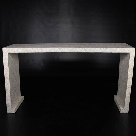 Image 1 of Vintage console in bone marquetry