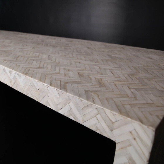 Image 1 of Vintage console in bone marquetry