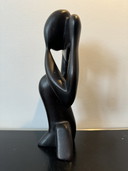 Penseur sculpture en bois