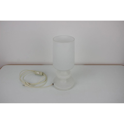 Lampe de table vintage en verre par Lighting glass Valasské Meziříčí, Tchécoslovaquie 1970