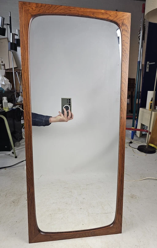 Rosewood Wooden Mirror Danish