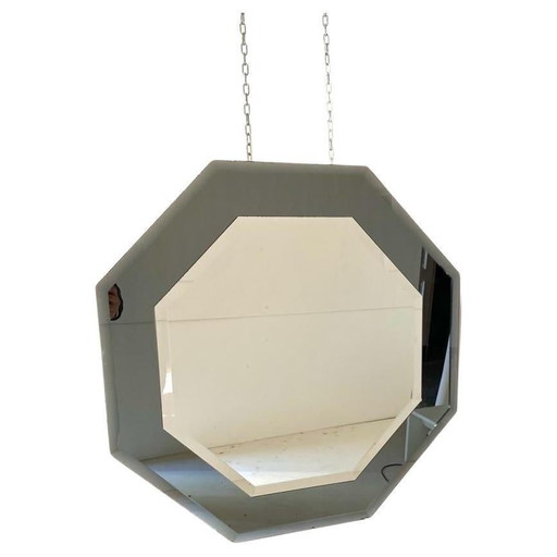 1X Midcentury Modern Octagonal Beveled Mirror