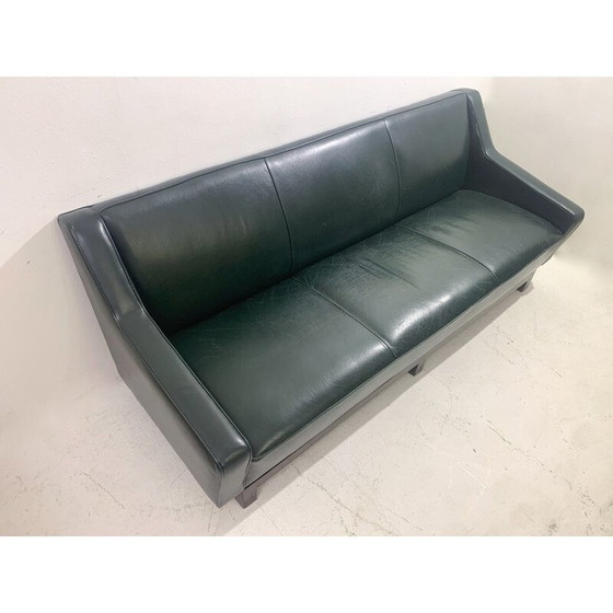 Image 1 of Mid-century three seater leather sofa by Emiel Veranneman