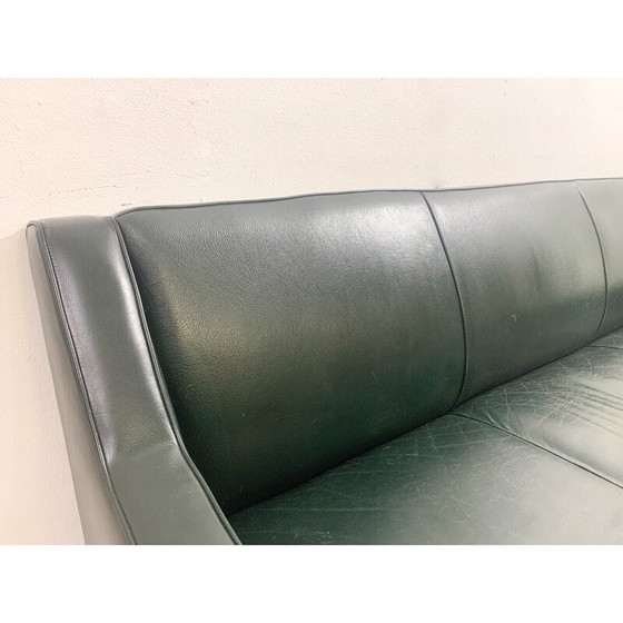 Image 1 of Mid-century three seater leather sofa by Emiel Veranneman