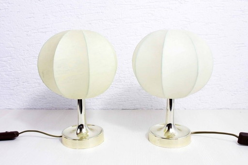 2X Cocoon Table Or Bedside Lamps By Friedal Wauer 