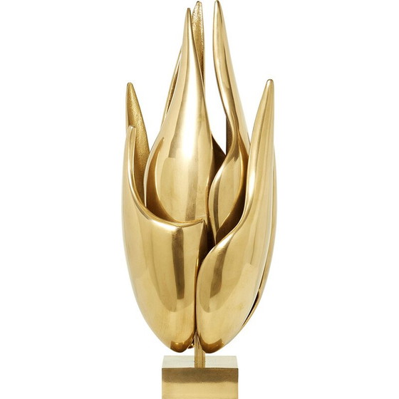 Image 1 of Vintage Flame lamp in gilded bronze by Michel Armand, 1970