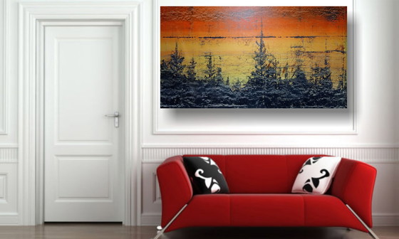 Image 1 of #H(E)Artwork #234 Signed Art Painting On Canvas Art Painting Xxl Big