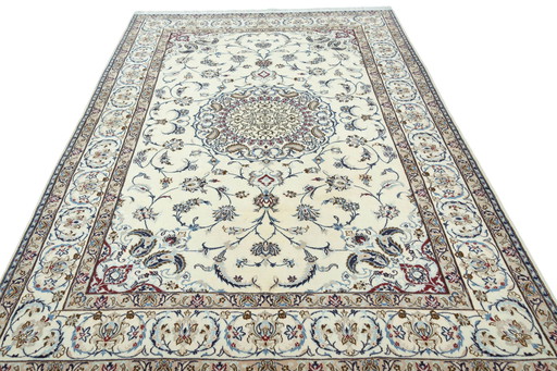 Tappeto orientale Nain 9 La annodato a mano con seta 310 x 203 cm