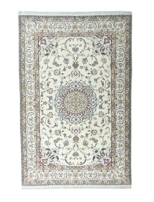 Tappeto orientale Nain 9 La annodato a mano con seta 310 x 203 cm