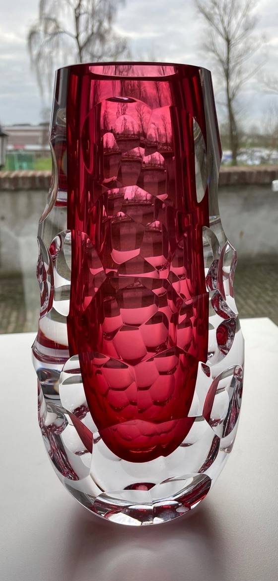 Image 1 of Unique Glass Object "Pink" By Petr Karizek