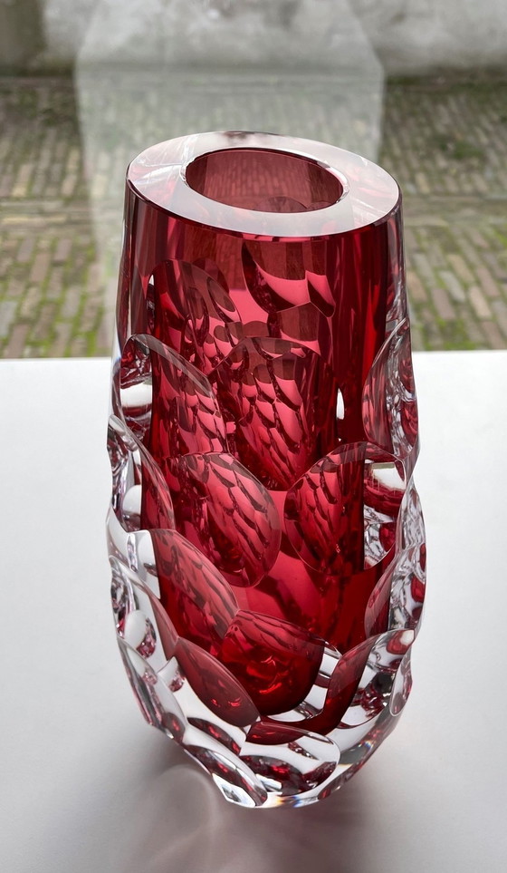 Image 1 of Unique Glass Object "Pink" By Petr Karizek