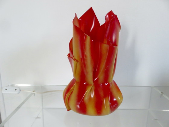 Image 1 of Lampe Aumônière, Drapée En Polycarbonate "Les Exclarares", 1980