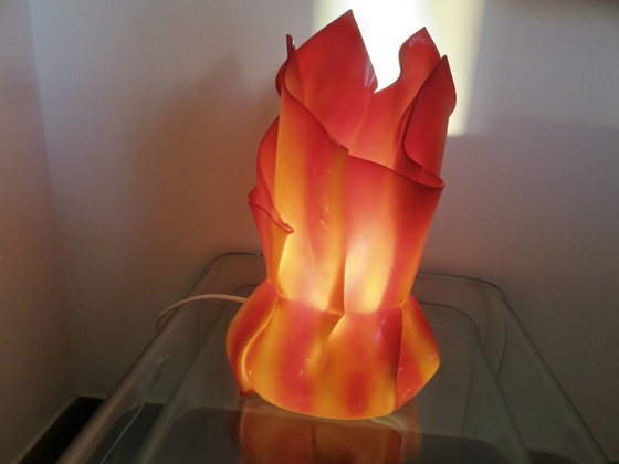 Image 1 of Lampe Aumônière, Drapée En Polycarbonate "Les Exclarares", 1980