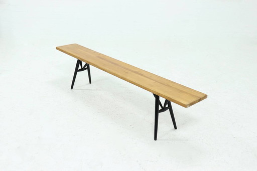 1st Edition Pirrka by Ilmari Tapiovaara for Laukaan Puu Finland bench