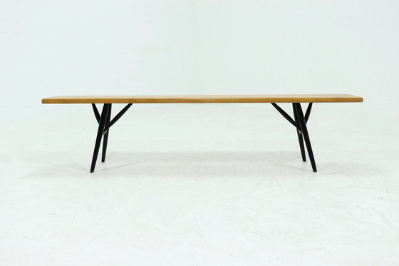 Image 1 of 1st Edition Pirrka by Ilmari Tapiovaara for Laukaan Puu Finland bench