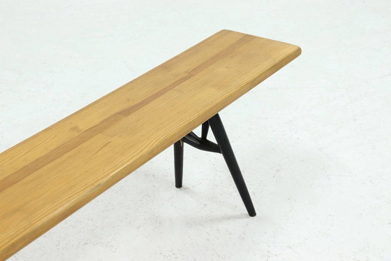 Image 1 of 1st Edition Pirrka by Ilmari Tapiovaara for Laukaan Puu Finland bench