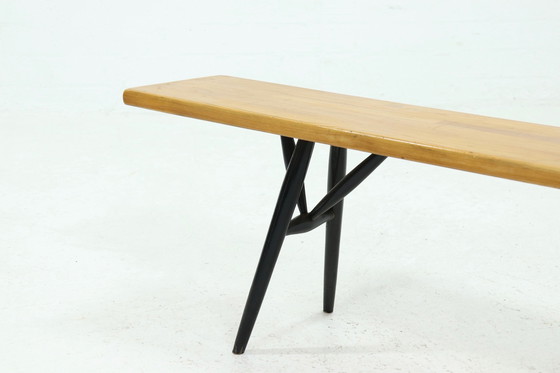 Image 1 of 1st Edition Pirrka by Ilmari Tapiovaara for Laukaan Puu Finland bench