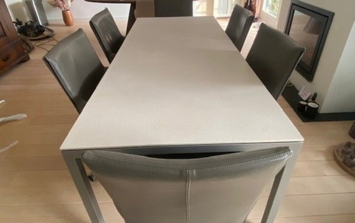 Designer dining room set quartz stone