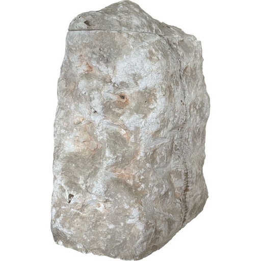 Vintage alabaster monoxyl block lamp