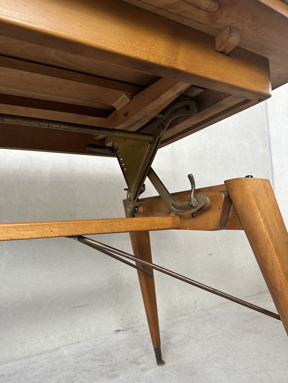 Image 1 of Vintage adjustable table (height and width)