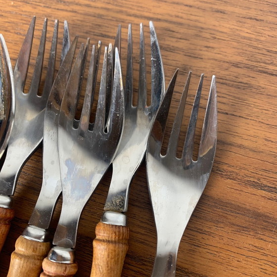 Image 1 of Wooden Cutlery Set for 6 People, Germany, 1970