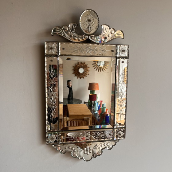 Image 1 of Antique 19th century Venetian Mirror