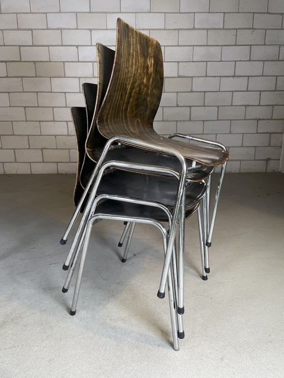 Image 1 of 7X Vintage Industrial School Chair