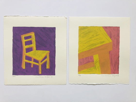 Image 1 of Christiane Steffens - Set 2 pieces - Silkscreen