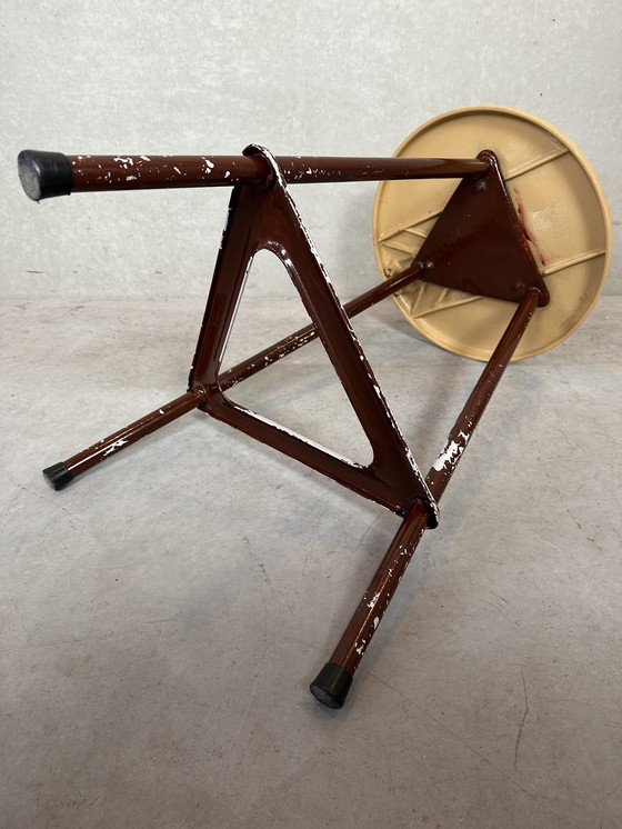 Image 1 of 5x industrial stools brown