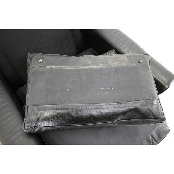 Image 1 of Poltrona vintage in pelle con schienale alto, Danimarca anni '70