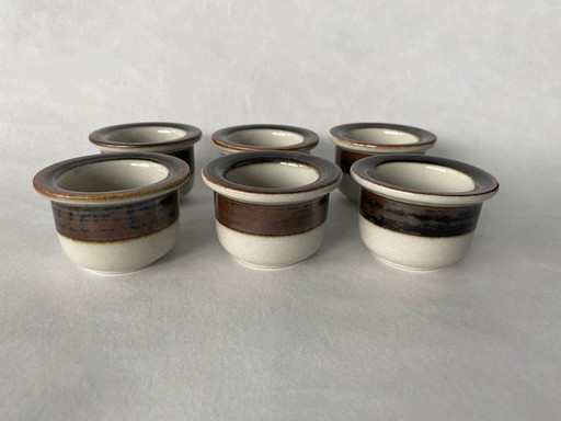 6x Egg cup Arabia Finland Karelia