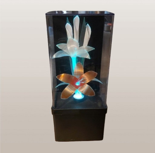 Lampada in fibra ottica retrò anni '70 che cambia colore