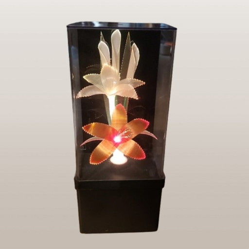 Lampada in fibra ottica retrò anni '70 che cambia colore