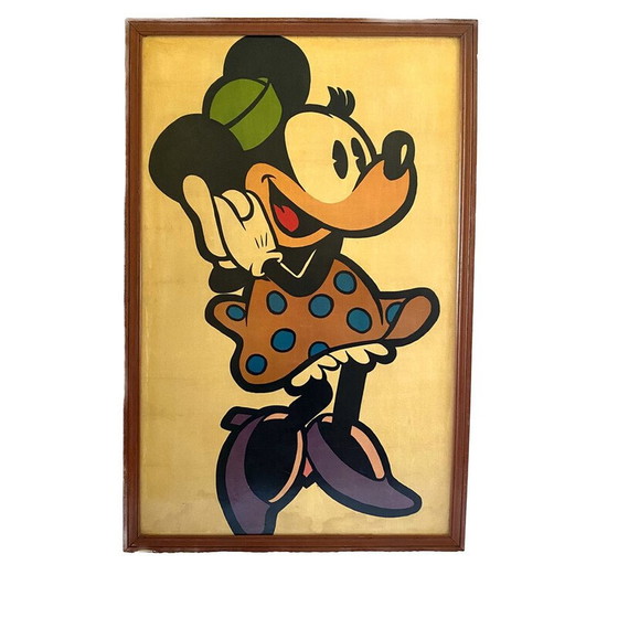 Image 1 of Vintage Minnie Mouse framed poster, France 1960s